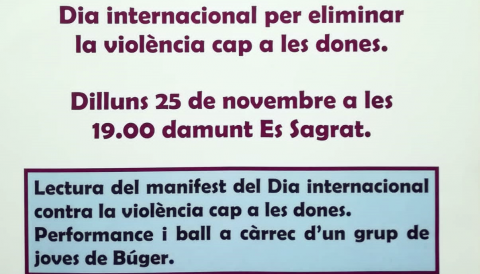Dia internacional per eliminar la violència cap a les dones